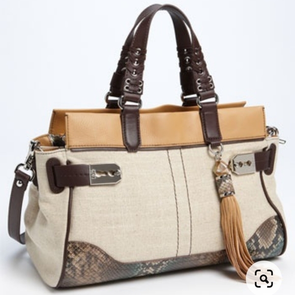 Rafe leather and linen purse - Picture 4 of 10